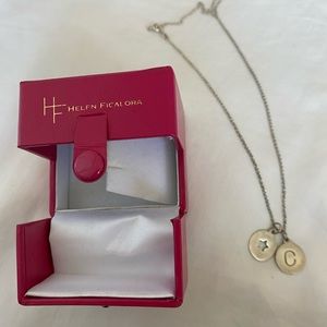 “C” sterling silver necklace Helen Ficalora